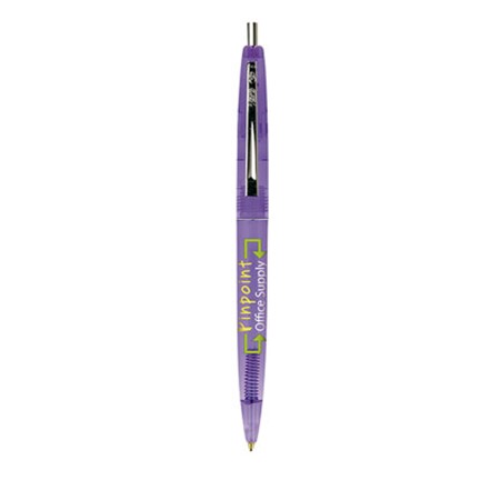 Bic® ecolutions® clic clear stylo bille personnalisé vert clair