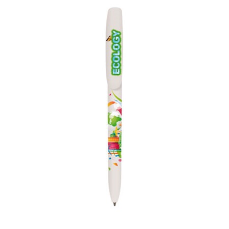 Bic® ecolutions® super clip britepix? digital personnalisé blanc