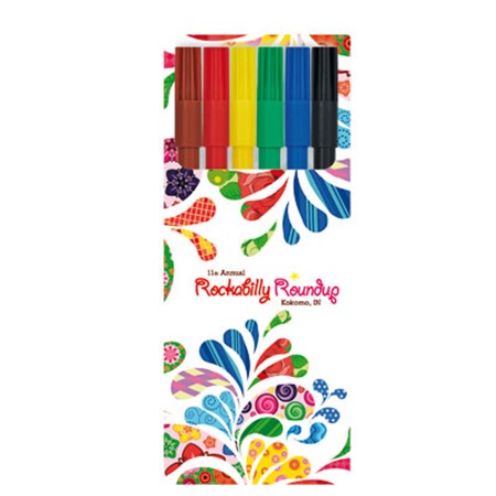 Bic® kids visa? set de 6 stylos feutres britepix? personnalisé blanc