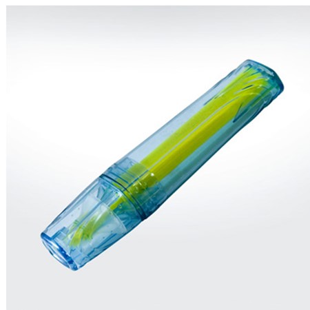 Bottle highlighter - surligneur de bouteilles plastique recyclées personnalisé bleu transparent