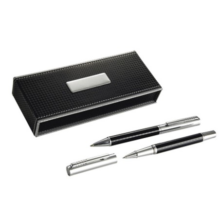 Coffret de stylos rectangulaire personnalisé noir