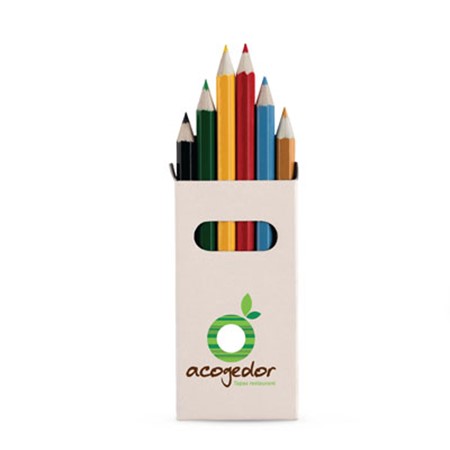 Colourbox crayons de couleus publicitaire blanc