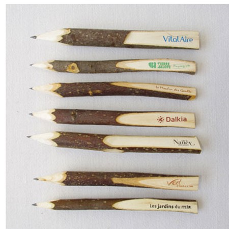 Crayon bois brut petit modèle personnalisé divers