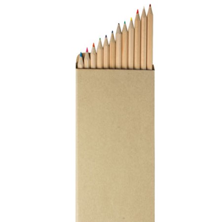 Crayon de couleur publicitaire bois