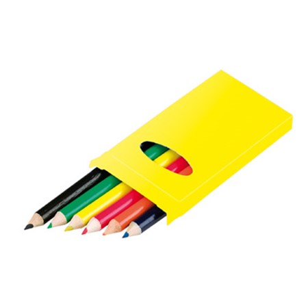 Crayon de couleur publicitaire jaune