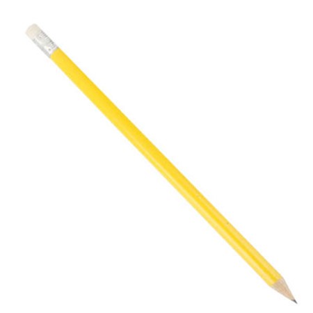 Crayon embout gomme publicitaire jaune