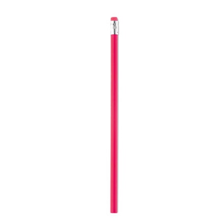 Crayon en bois fluo publicitaire fuchsia