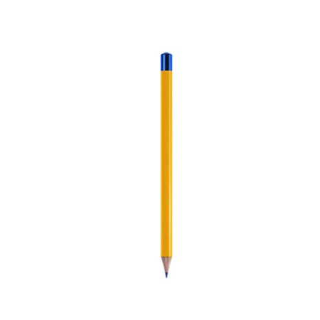 Crayon jaune cap jaune - min 50pcs publicitaire jaune/bleu