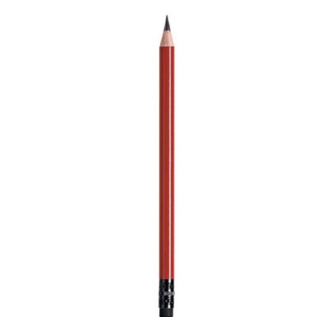 Crayon naturel d=10 long190 - min100pc publicitaire rouge