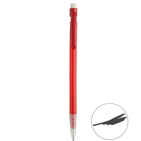 Crayon personnalisable rouge transparent