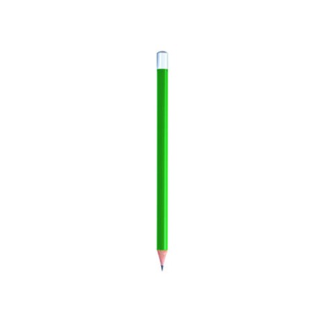Crayon vert cap blanc - min 50pcs publicitaire vert/blanc