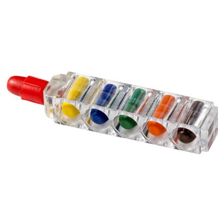Crayons gras 6 pièces personnalisé translucide