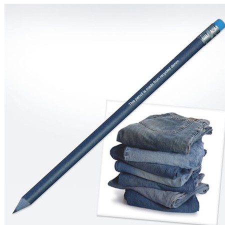 Denim - crayon recyclé publicitaire bleu