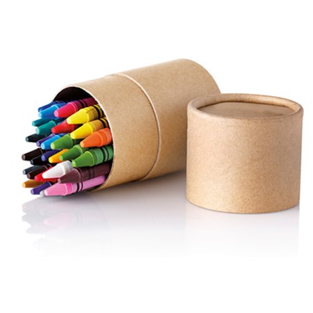 Etui 30 crayons cire personnalisé beige