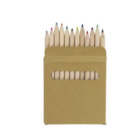 Etui de 12 crayons de couleurs publicitaire divers