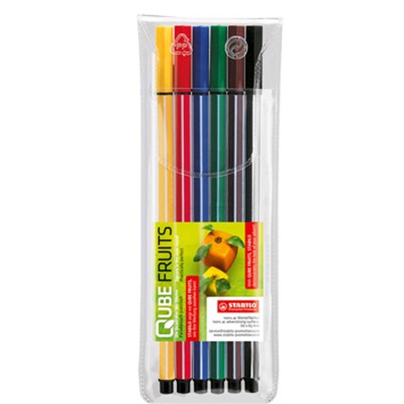 Etui de 6 feutre stabilo pen 68 personnalisé divers