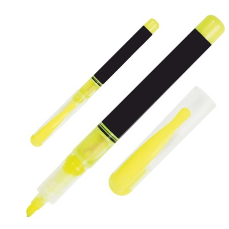 Marqueur en plastique fluor personnalisé jaune fluo