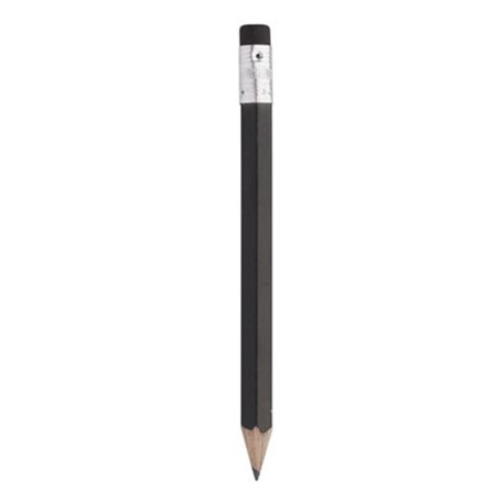 Mini crayon avec gomme liri publicitaire noir