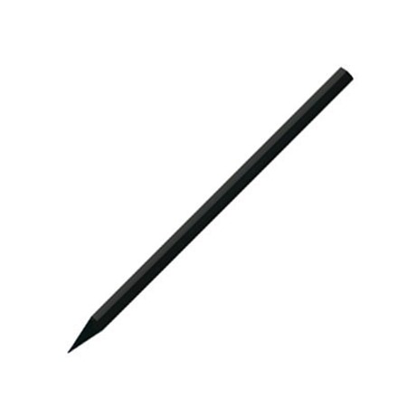 Nouveau crayon hexagonal en bois noir avec pointe et sans gomme publicitaire noir