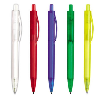 Nouveau stylo en plastique jarpo 5 coloris frost personnalisé blanc givré