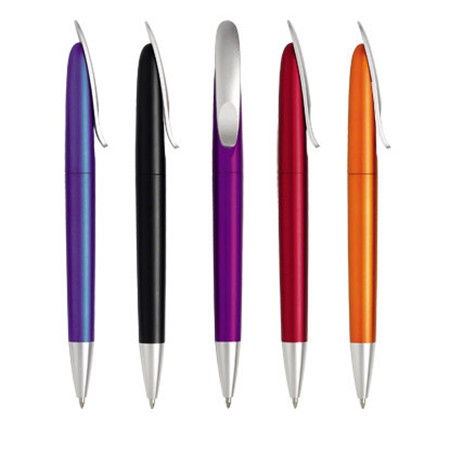 Nouveau stylo surf 5 coloris mÉtallisÉ avec poussoir sur le clip personnalisé violet