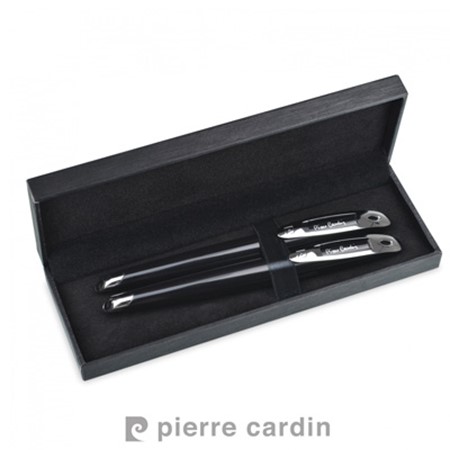 Parure bille/roller discovery de pierre cardin personnalisé noir