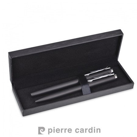 Parure bille/roller olympia de pierre cardin personnalisé noir