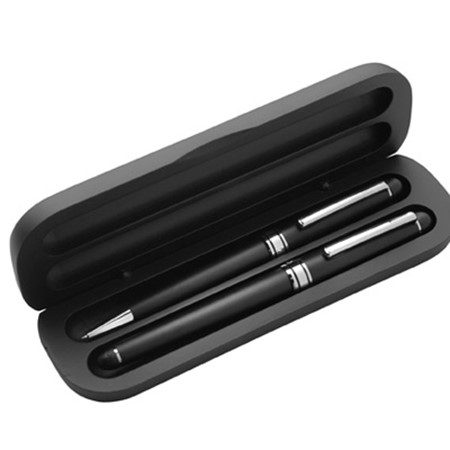 Parure de stylo bille personnalisé noir