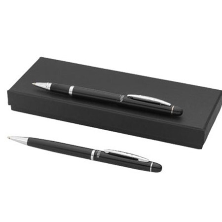 Parure de stylos à bille publicitaire personnalisé noir