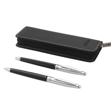 Parure de stylos à bille imprimé noir