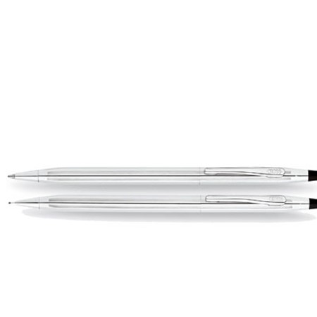Parure ecriture century personnalisable chromé