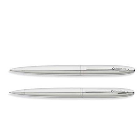 Parure ecriture franklin covey publicitaire chromé