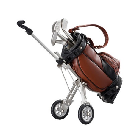 Porte stylos 'pen caddy' personnalisé argenté/marron
