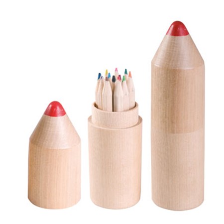 Set 12 crayons couleurs swomi publicitaire naturel