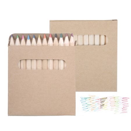 Set de 12 crayons de couleurs lea publicitaire divers