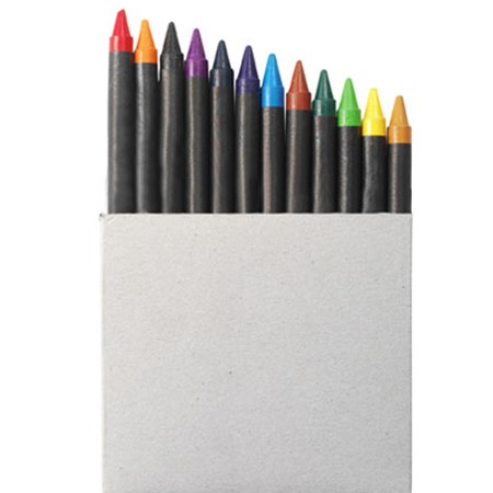 Set de 12 crayons gras personnalisé divers