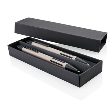 Set de stylets elegance argent personnalisé doré