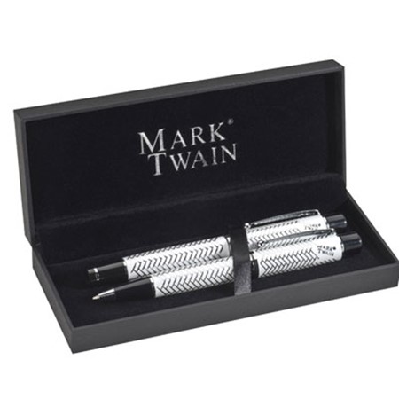 Set décriture monroe mark twain personnalisé blanc