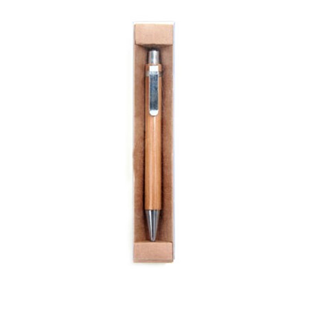 Set stylo bamboo personnalisé bois