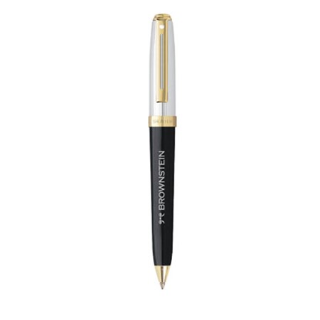 Sheaffer® prelude® noir laquÉ/capuchon palladium bille personnalisé noir