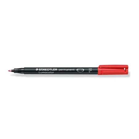 Staedtler lumocolor permanent marker f personnalisé rouge