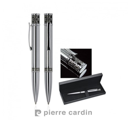 Stylo à bille academie de pierre cardin personnalisé argenté