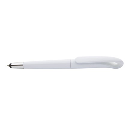 Stylo à bille avec stylet barrox personnalisé blanc