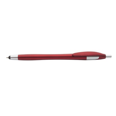 Stylo à bille avec stylet naitel personnalisé rouge