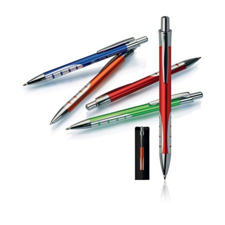 Stylo à bille dallas laser personnalisé orange