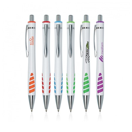 Stylo à bille palma personnalisé blanc/orange