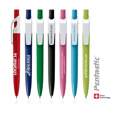 Stylo à bille pentastic new extra personnalisé rouge