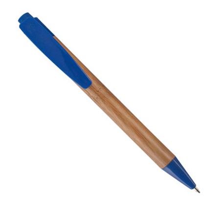 Stylo bambou publicitaire bleu