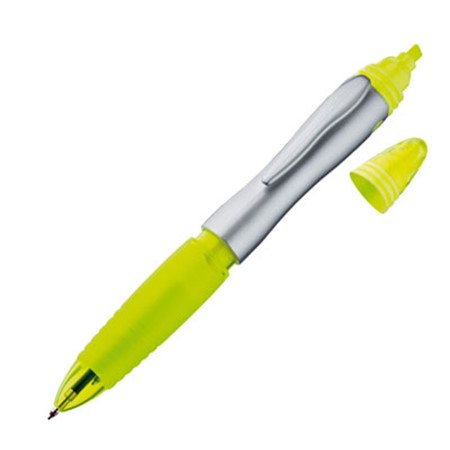 Stylo bille 4 en 1 personnalisé jaune