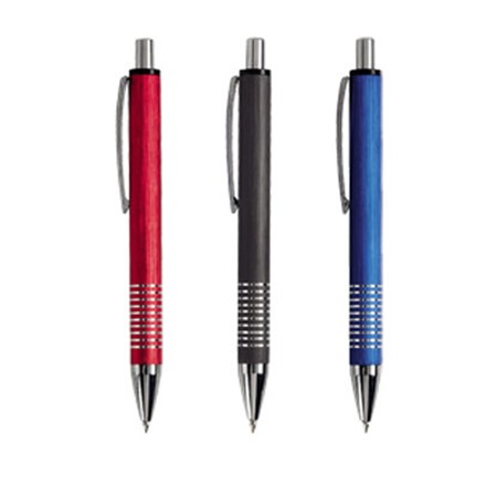 Stylo bille aluminium mod lineal 3 couleurs personnalisé bleu